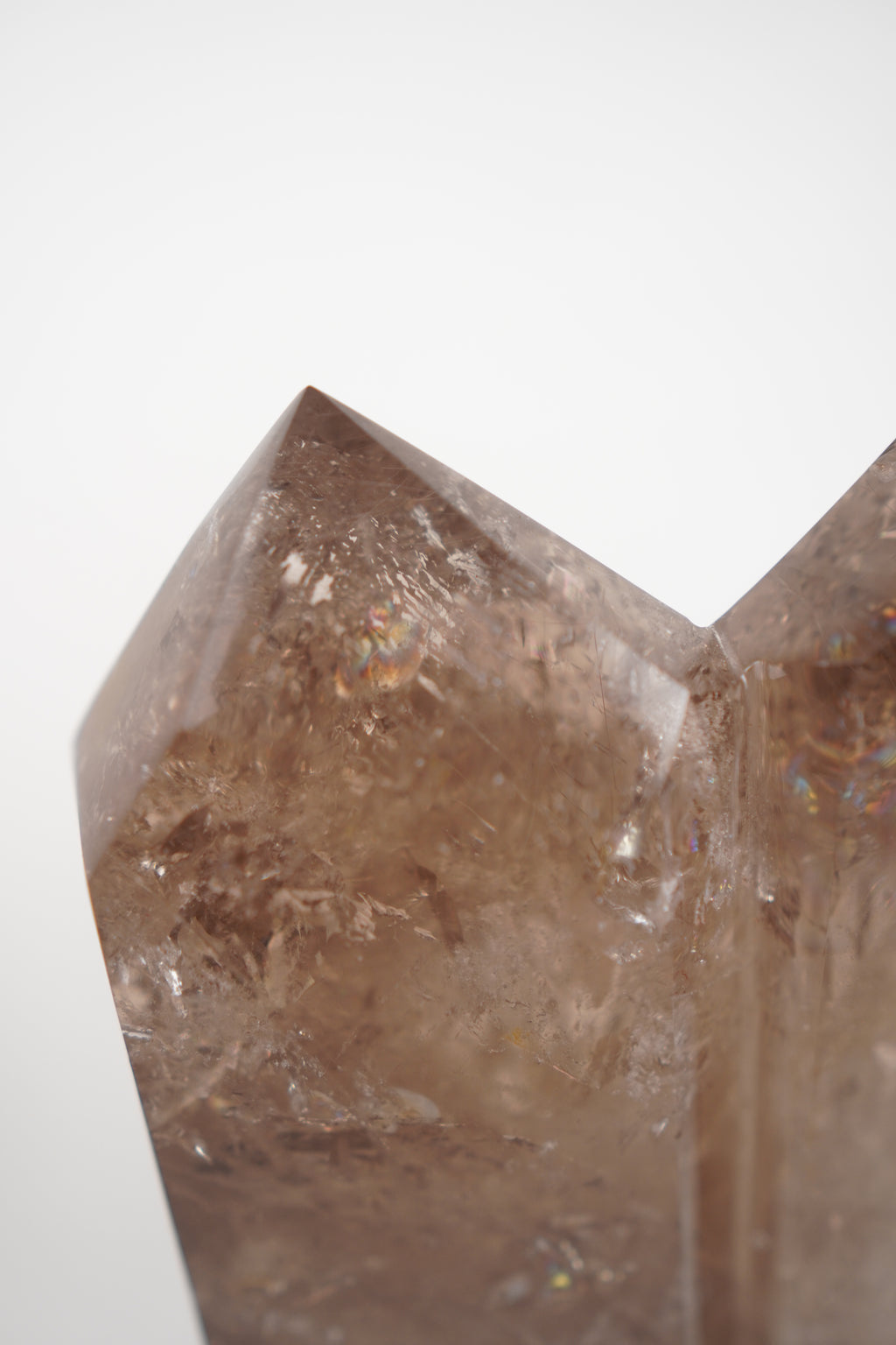 Smoky Twin Tower with Rabbit Hair Rutile