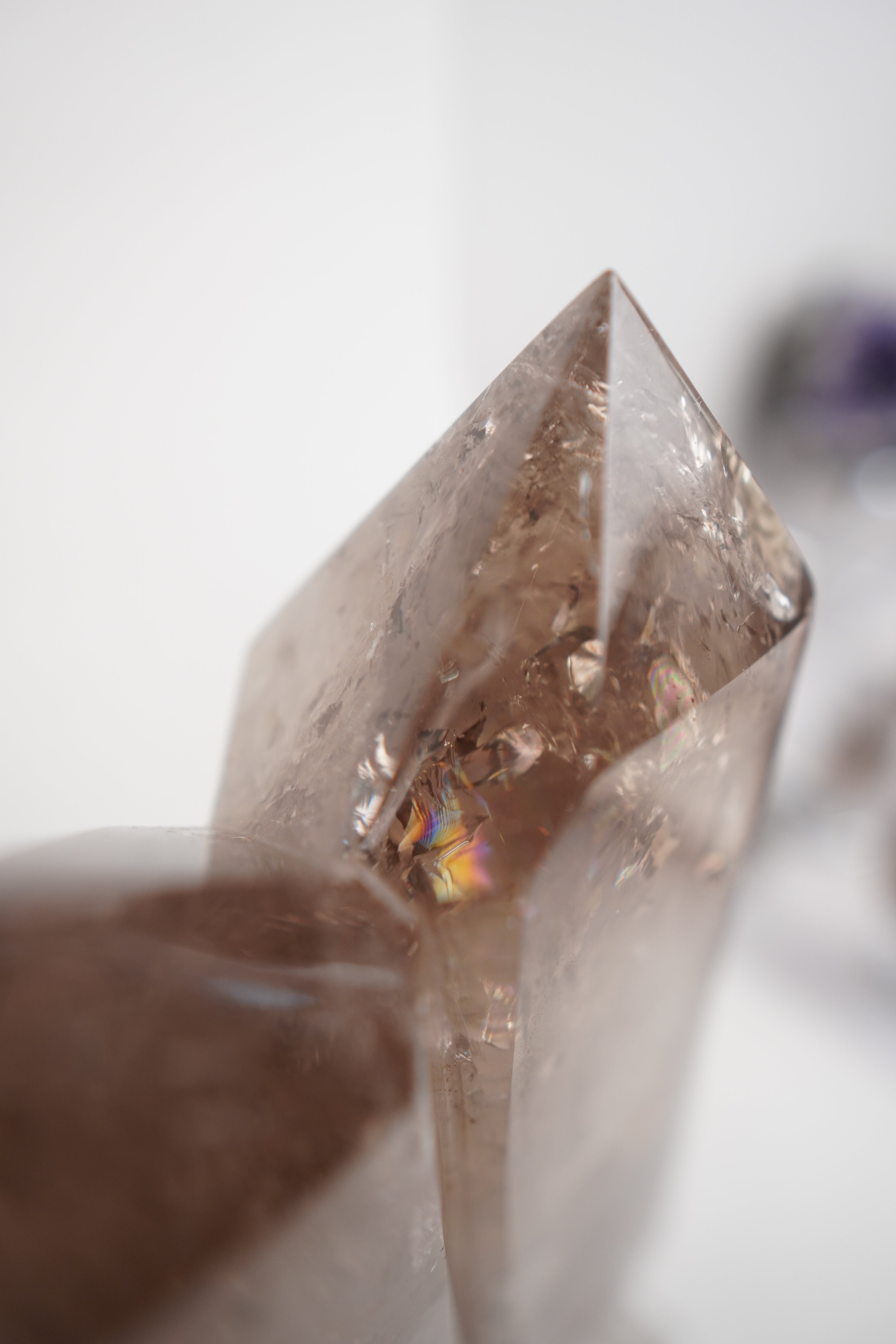 Smoky Twin Tower with Rabbit Hair Rutile