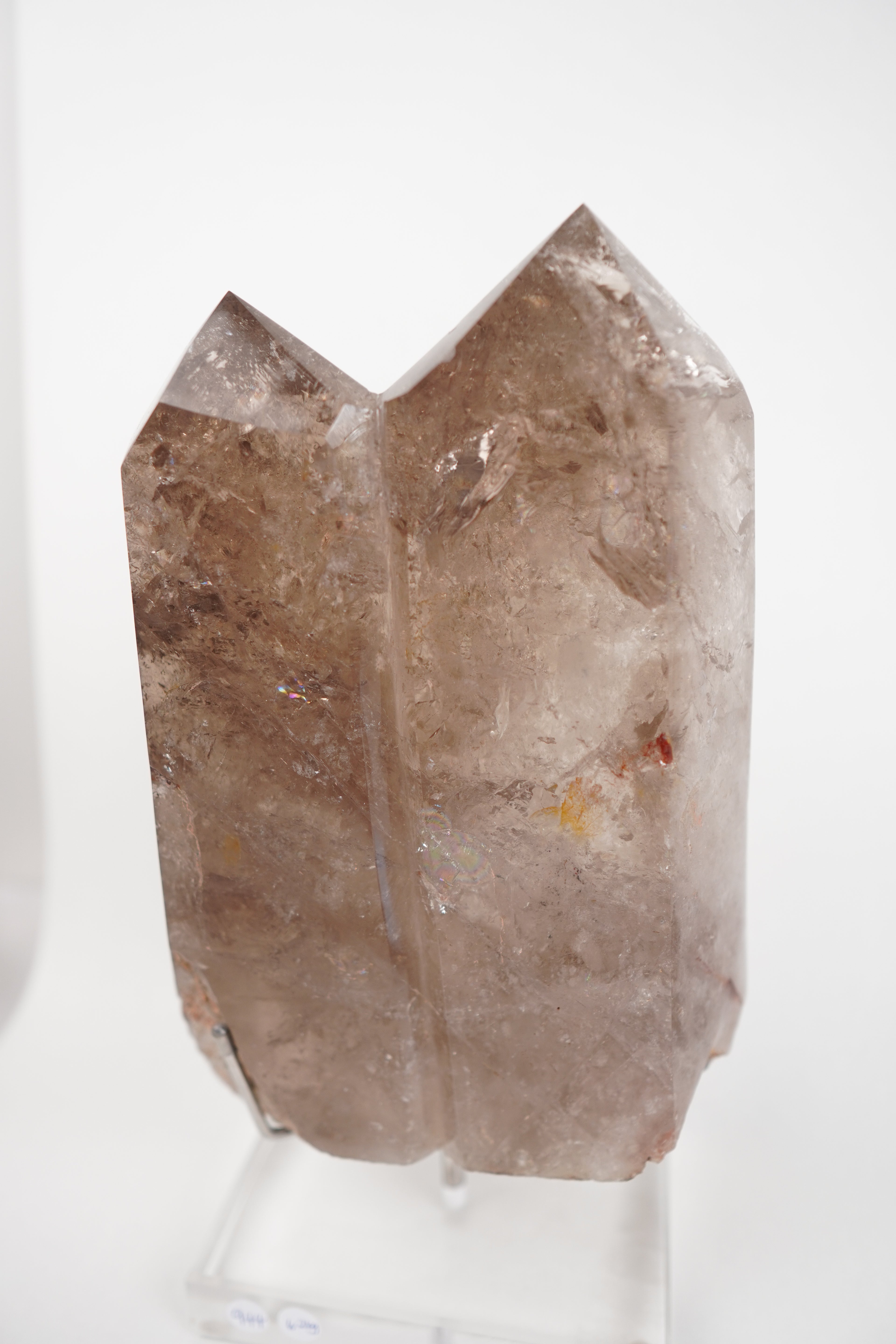 Smoky Twin Tower with Rabbit Hair Rutile