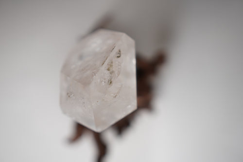 Clear Quartz Tower in Custom Wood Root Stand