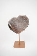 Druzy Agate Heart on Stand