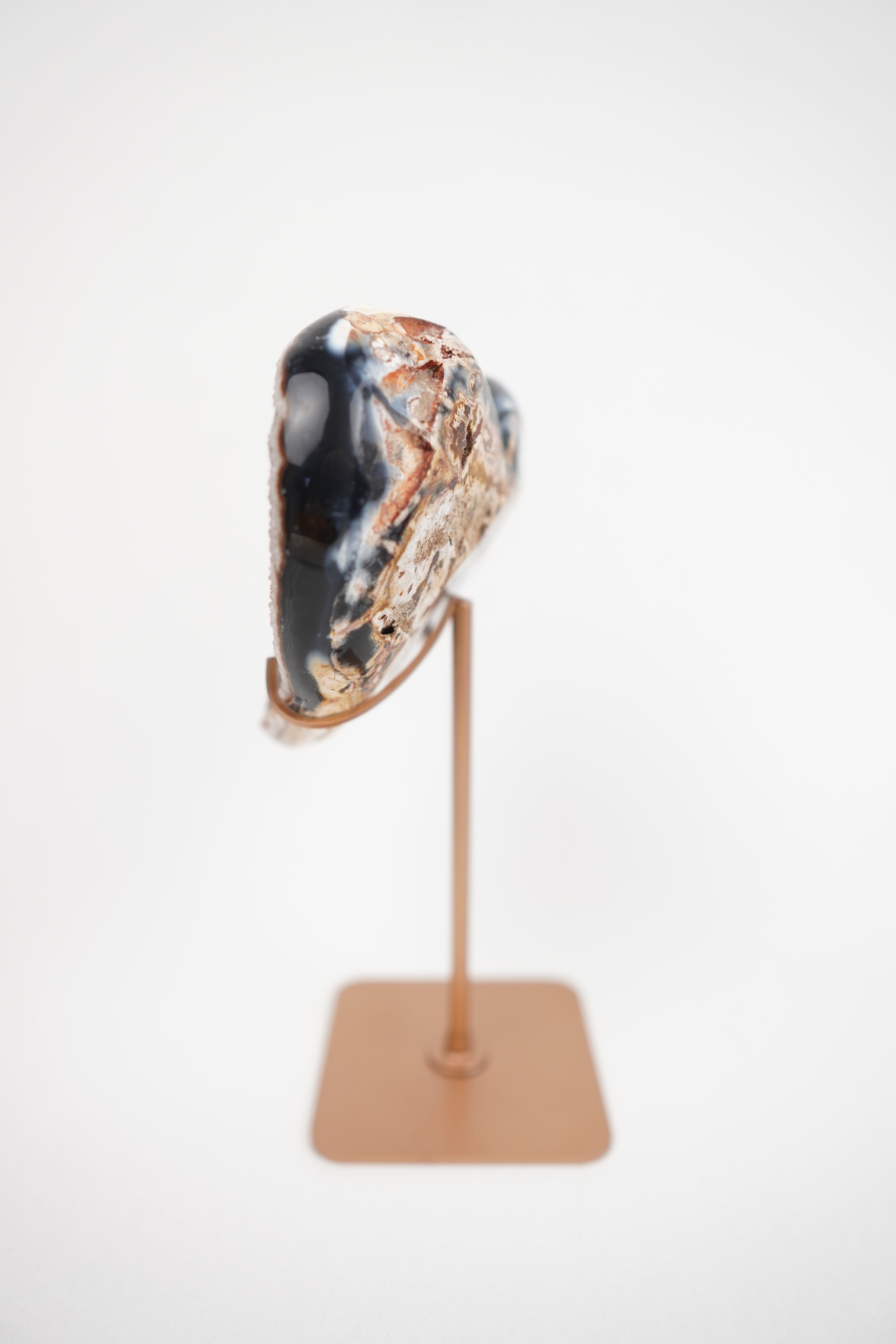 Druzy Agate Heart on Stand
