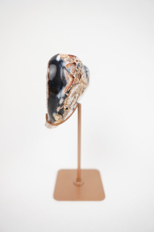 Druzy Agate Heart on Stand