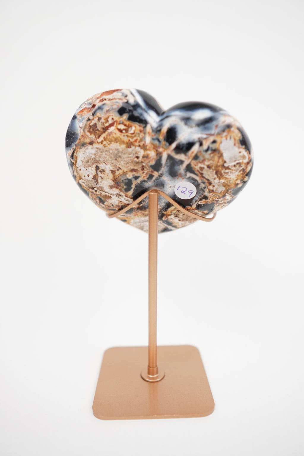 Druzy Agate Heart on Stand