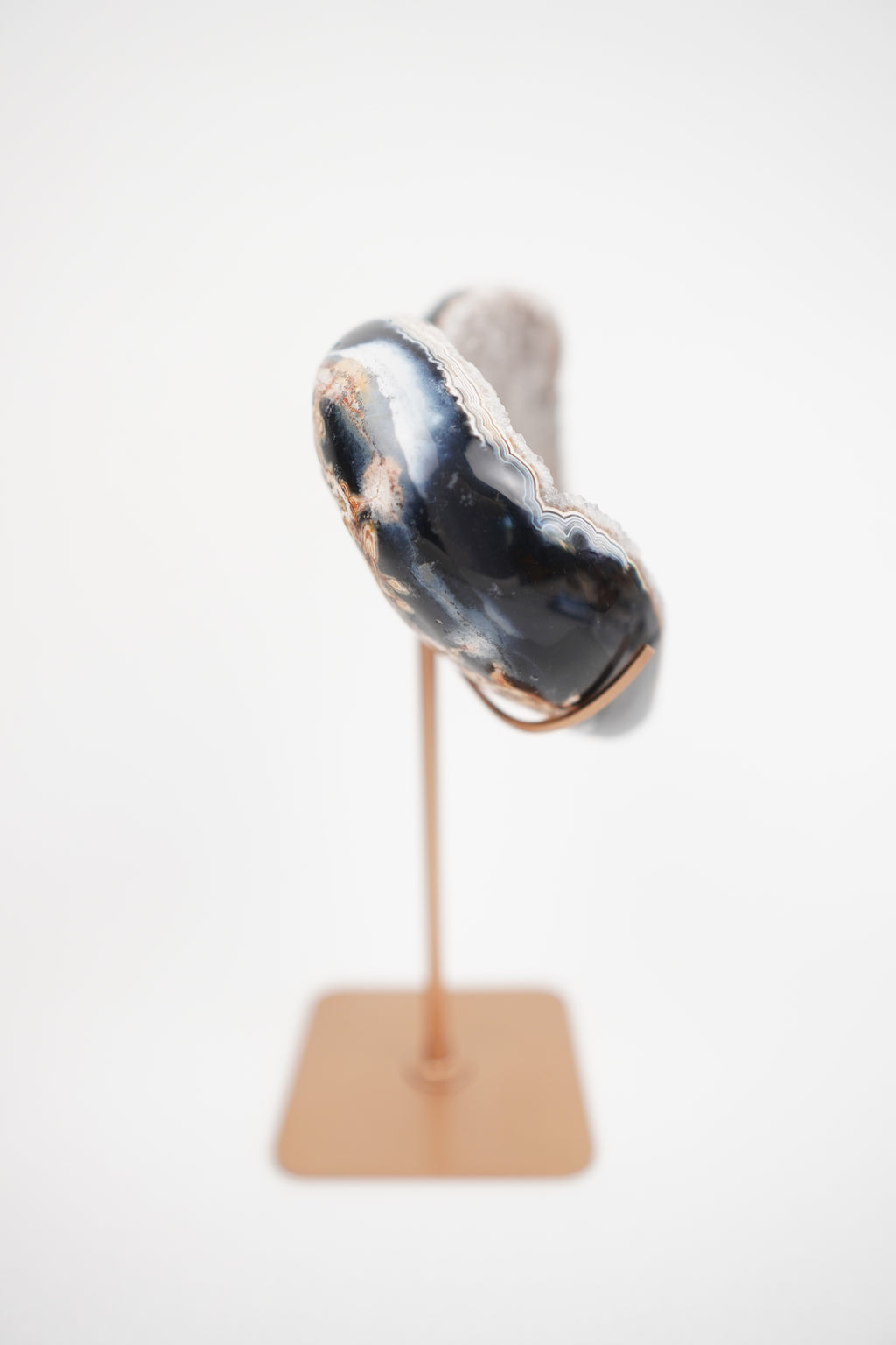 Druzy Agate Heart on Stand