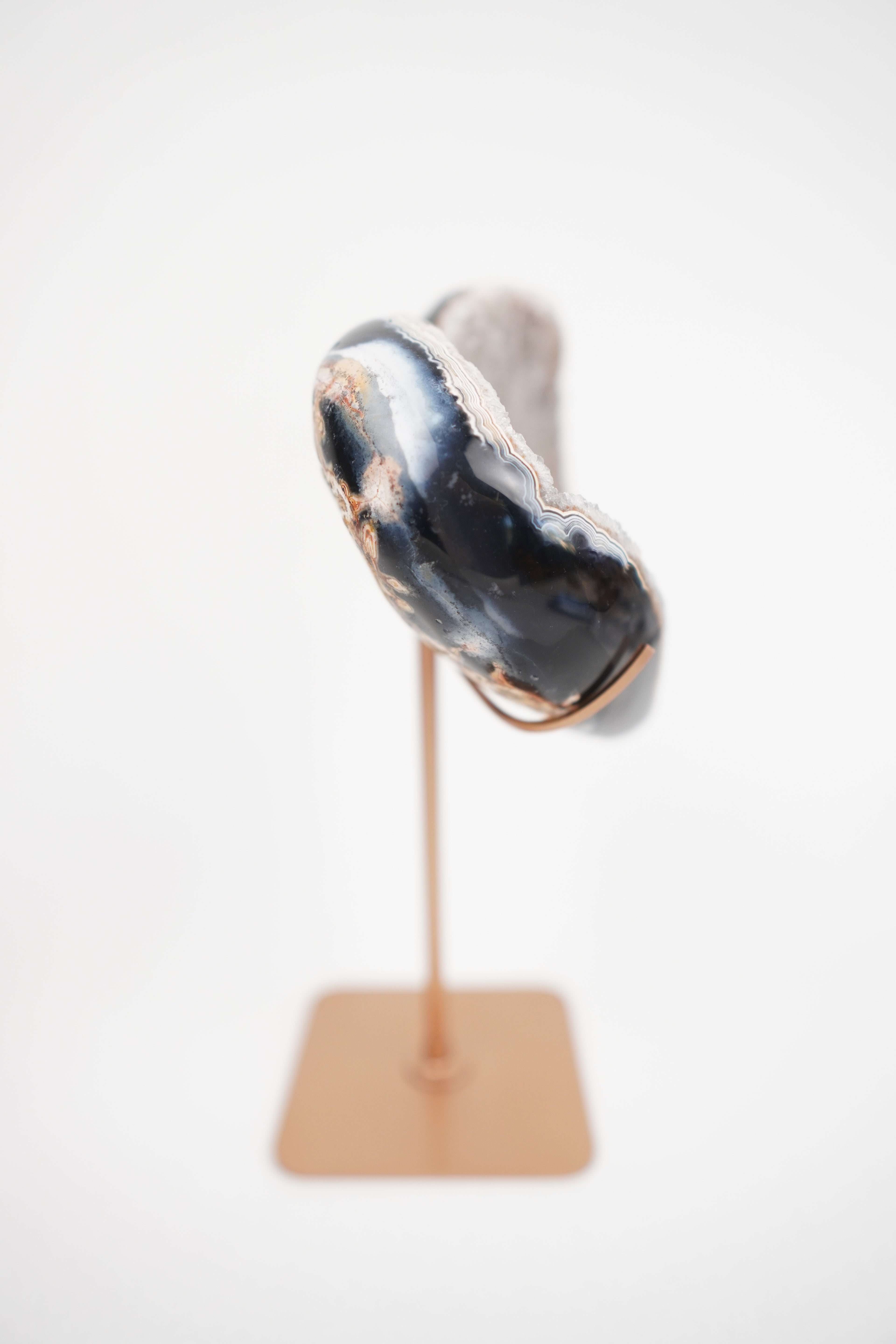 Druzy Agate Heart on Stand