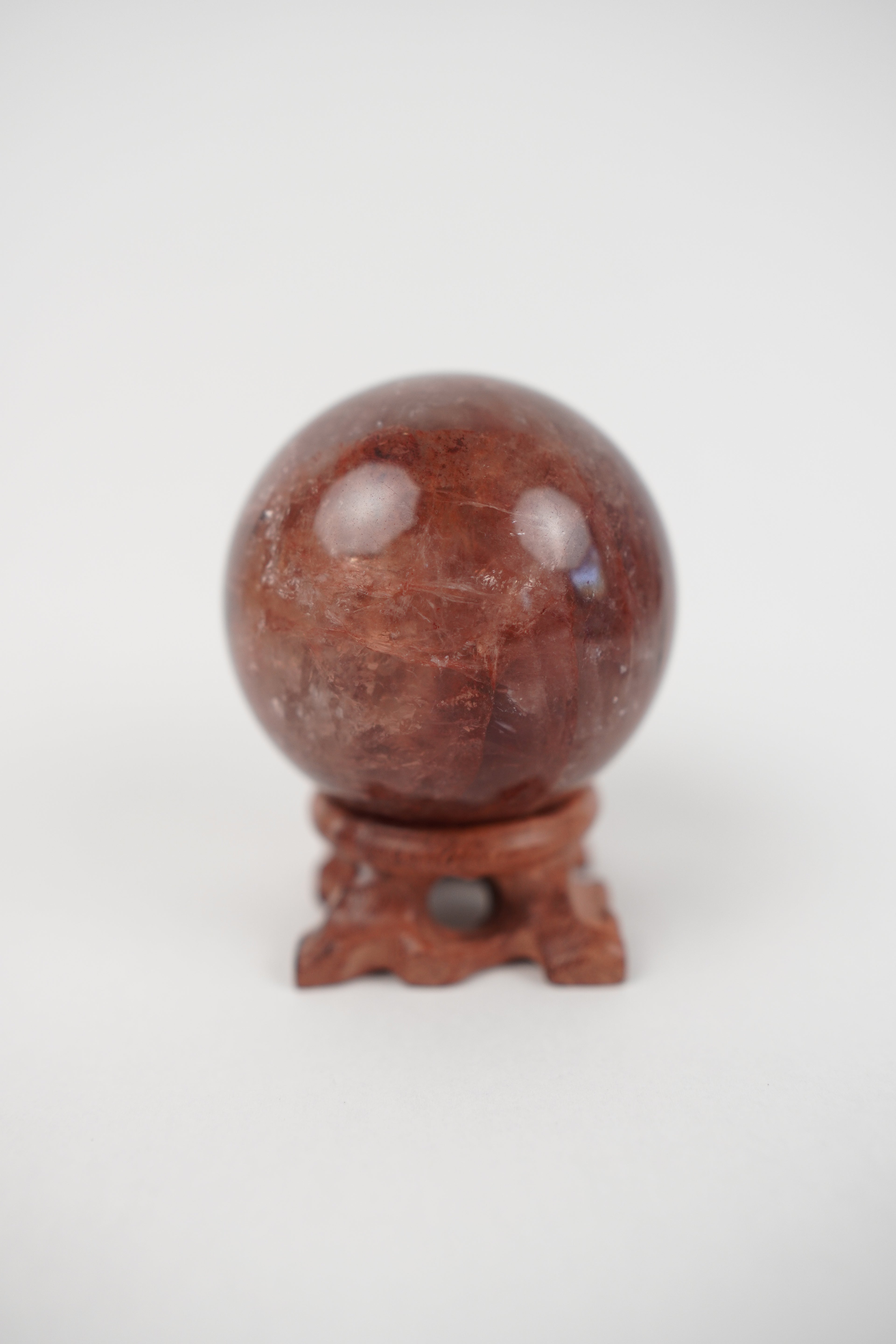 Moody Fire Quartz Sphere
