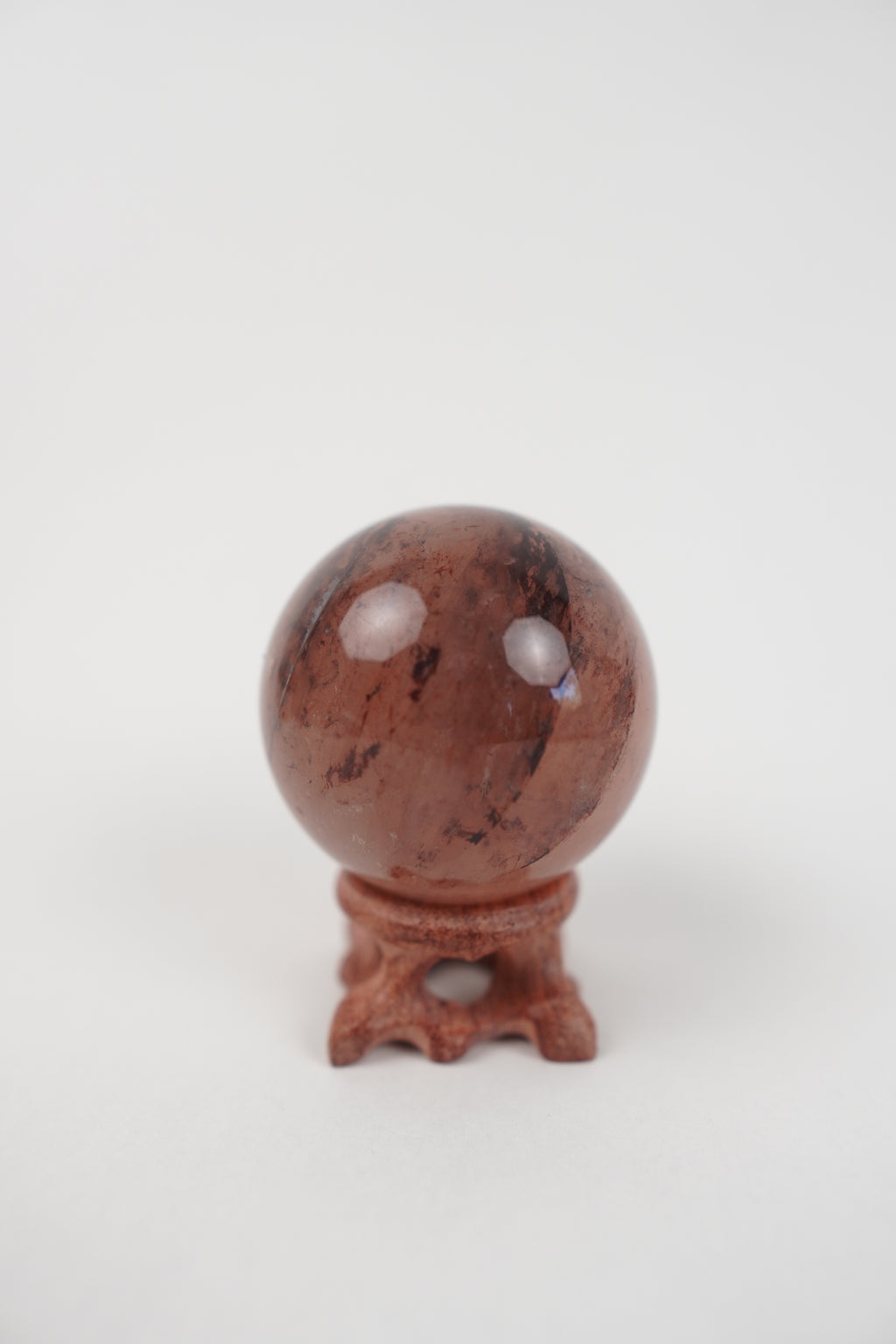 Moody Fire Quartz Sphere