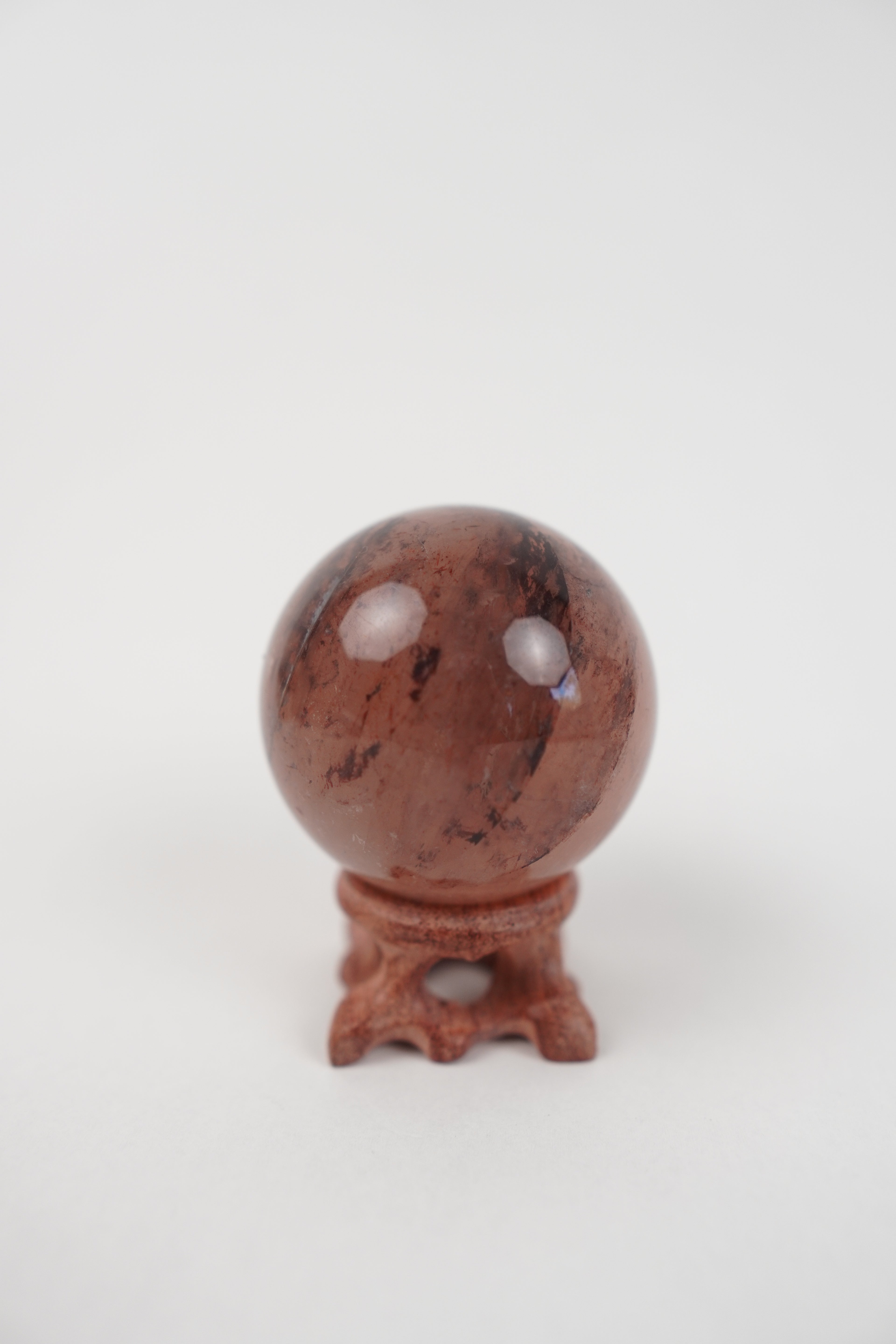 Moody Fire Quartz Sphere