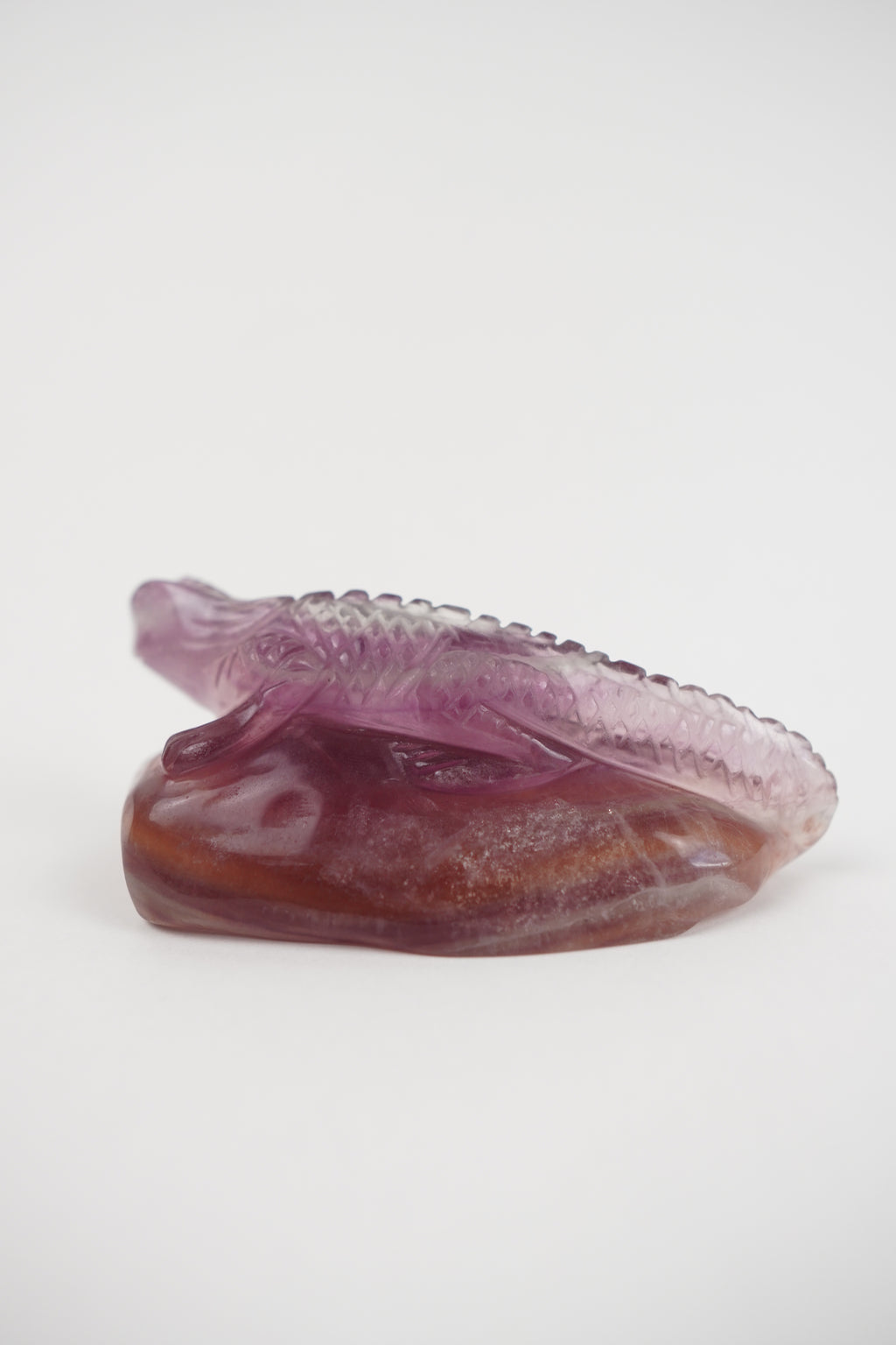Purple and Yellow Fluorite Lizard