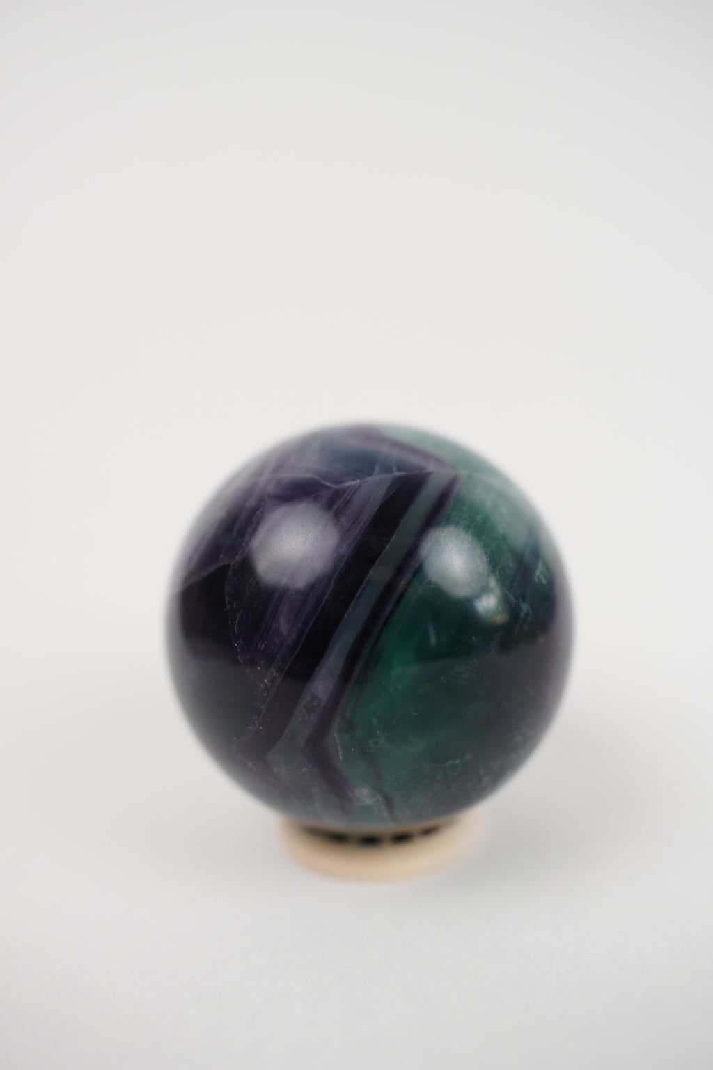 Green & Purple Fluorite Sphere