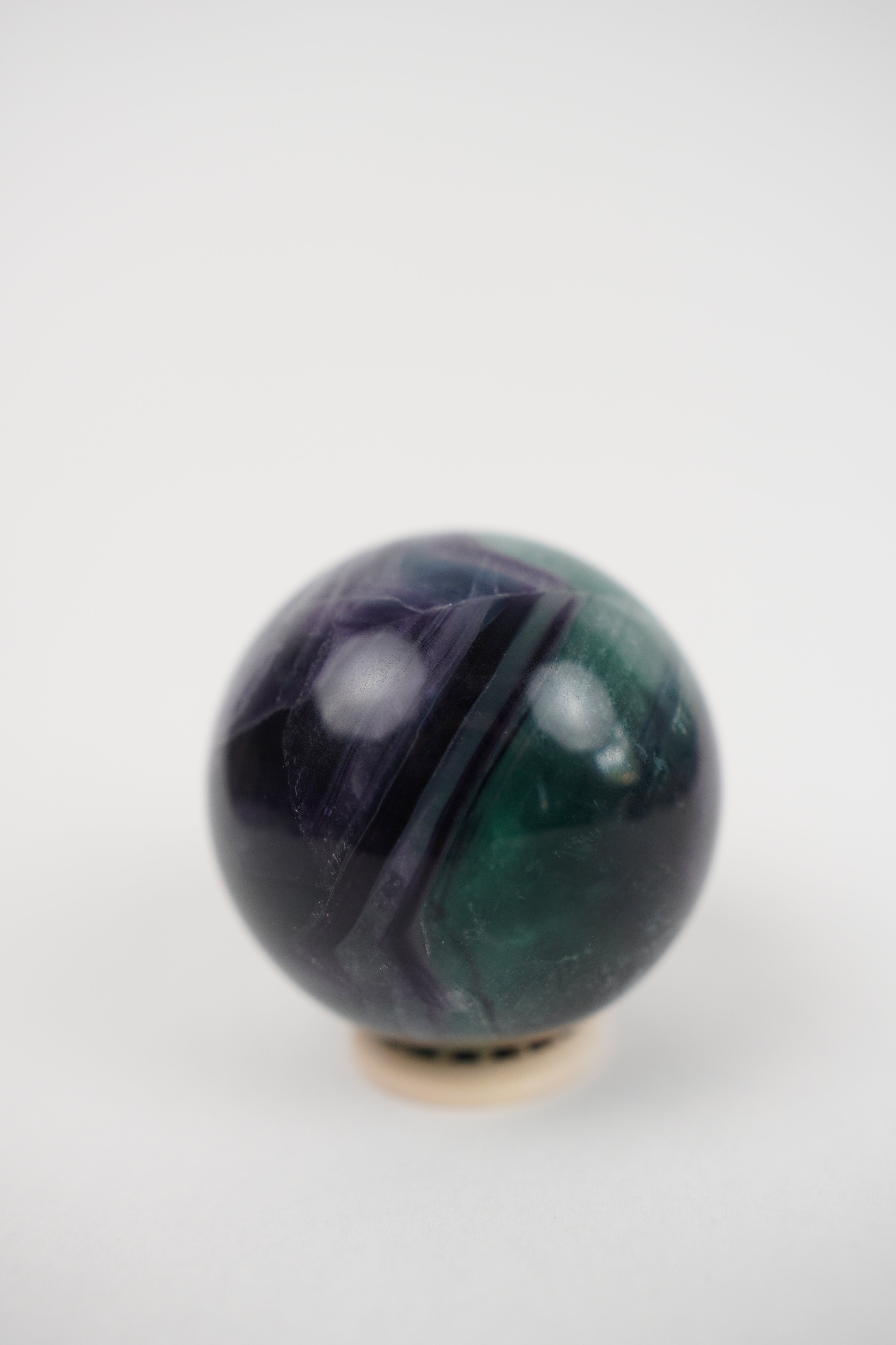 Green & Purple Fluorite Sphere
