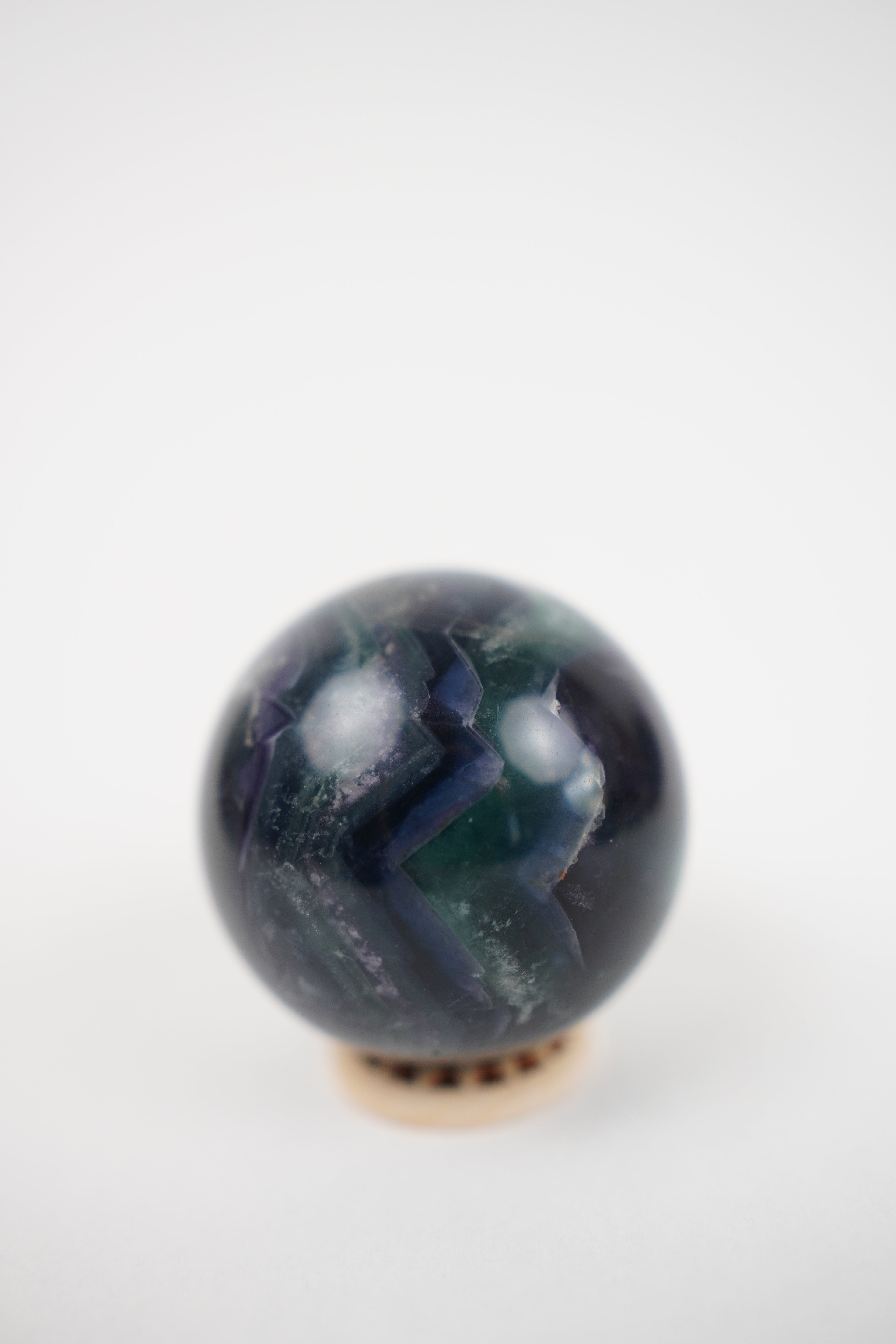 Green & Purple Fluorite Sphere