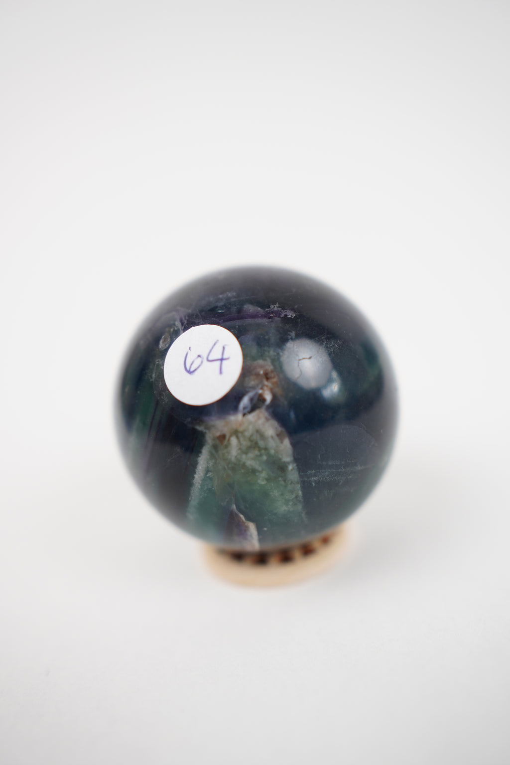 Green & Purple Fluorite Sphere