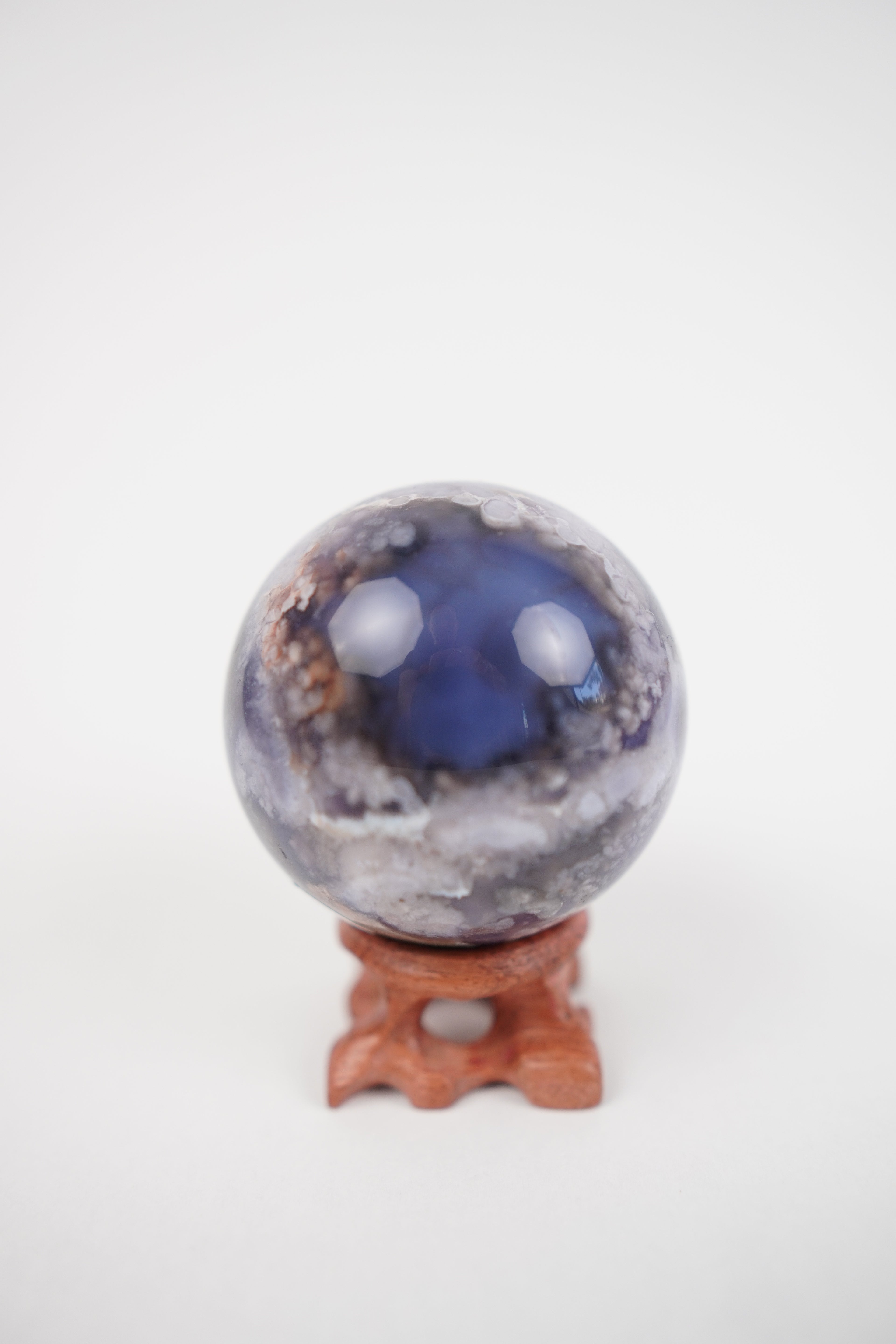 Blue Flower Agate Sphere