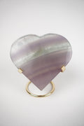 Yttrium Fluorite Heart on Gold Stand