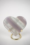 Yttrium Fluorite Heart on Gold Stand