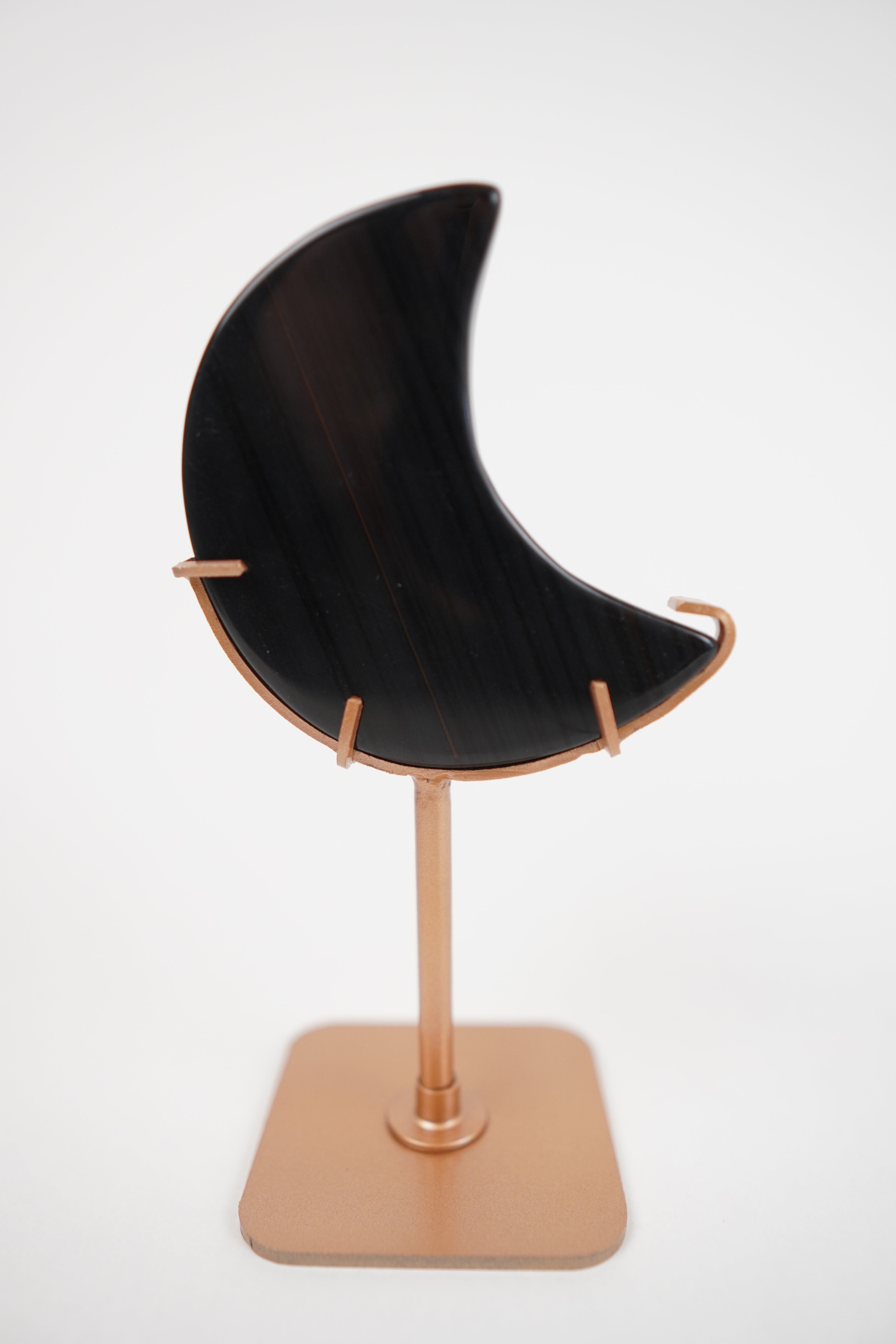 Ice Obsidian Moon on Custom Stand