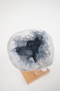 Blue Celestite Geode on Stand