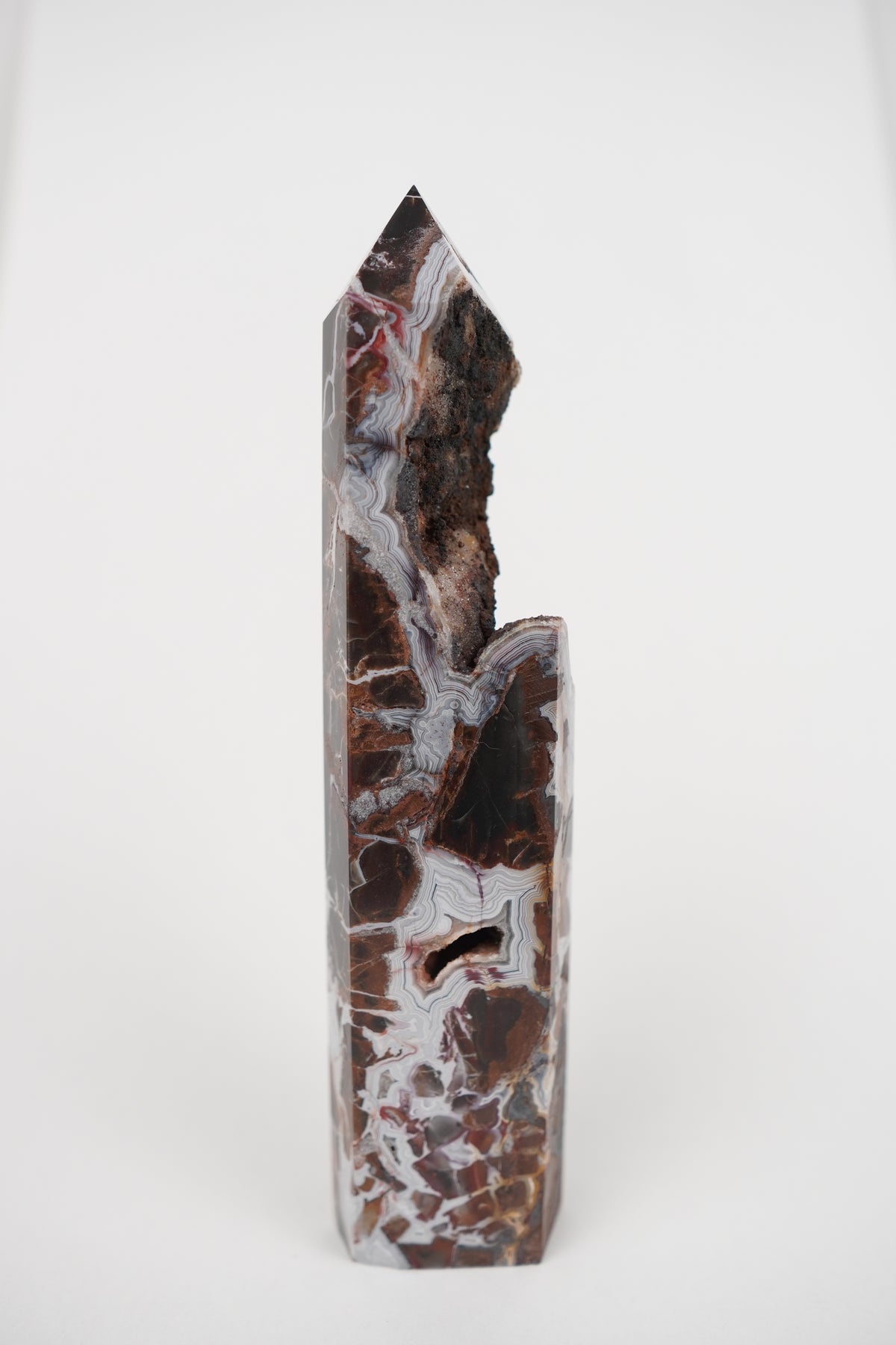 Mexican Crazy Lace Agate Tower