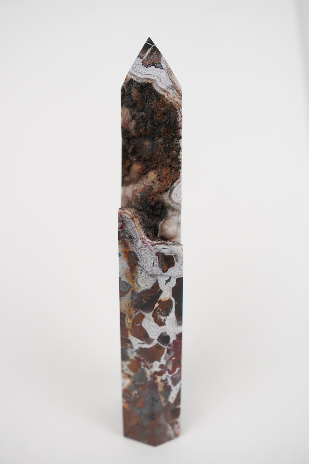 Mexican Crazy Lace Agate Tower