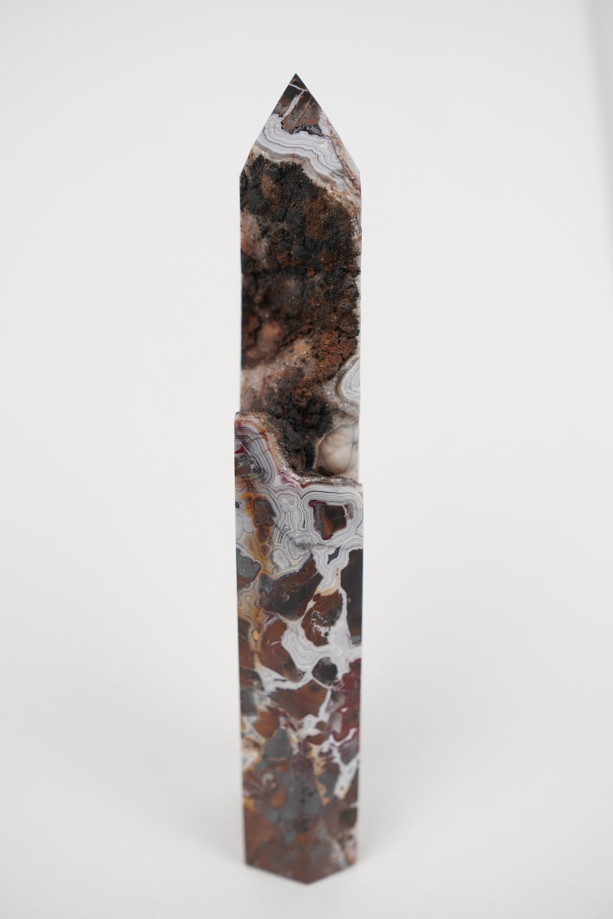 Mexican Crazy Lace Agate Tower