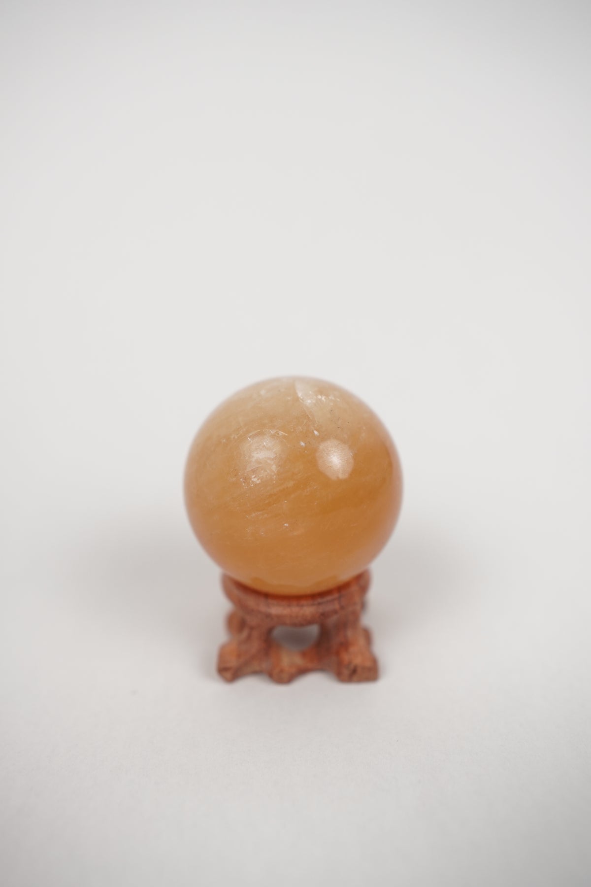 Optical Honey Calcite Sphere