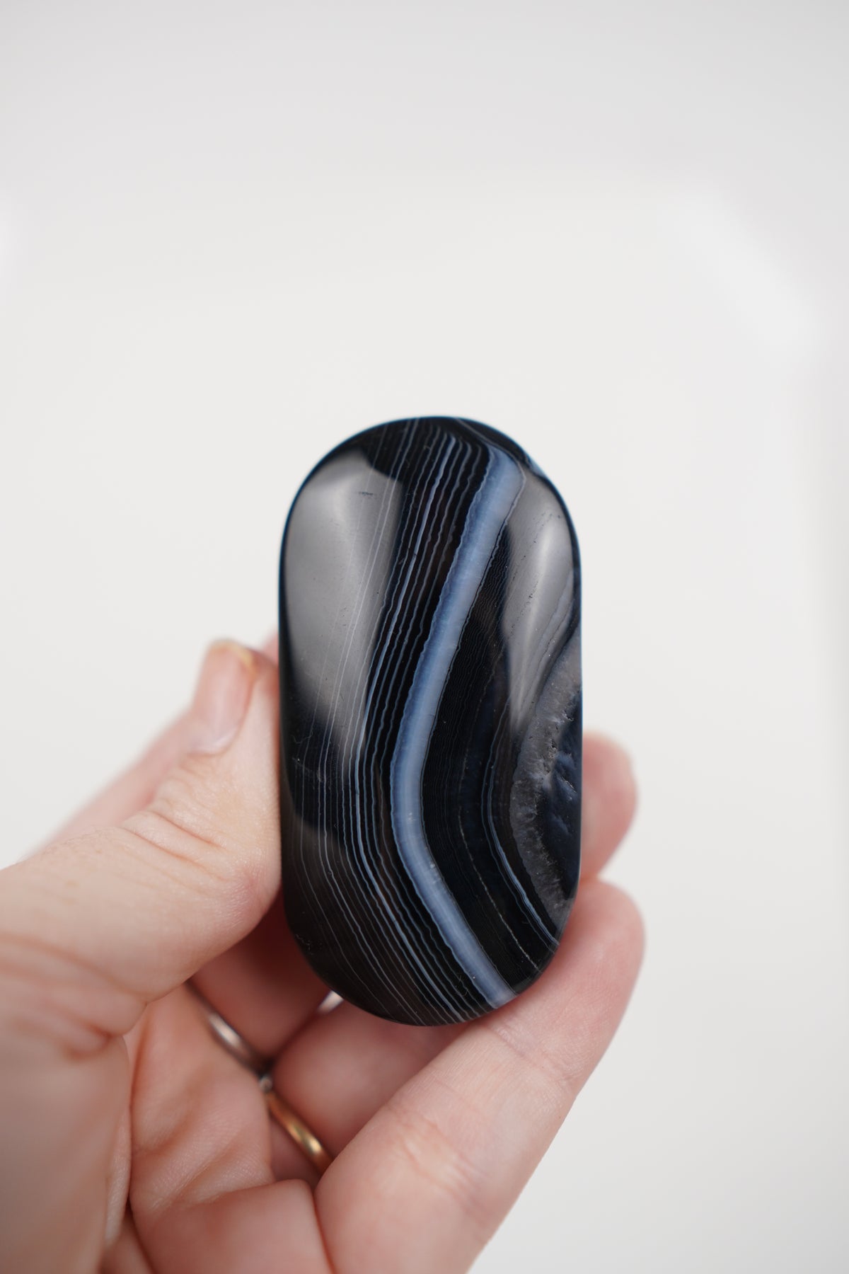 Black Agate Palm Stones- Choose Your Own