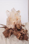 Madagascan Clear Quartz Cluster on Custom Stand