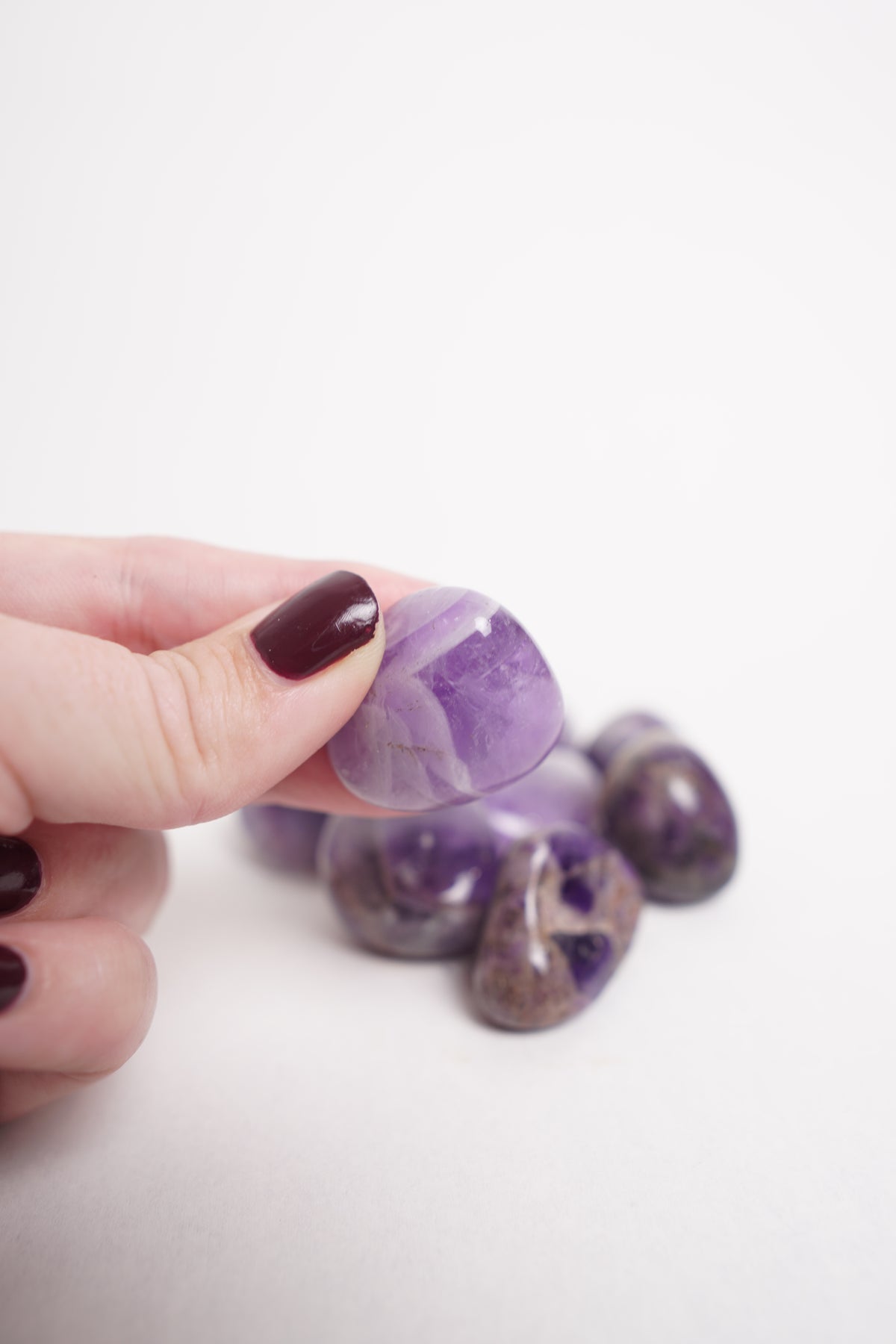 Chervon Amethyst Tumbles