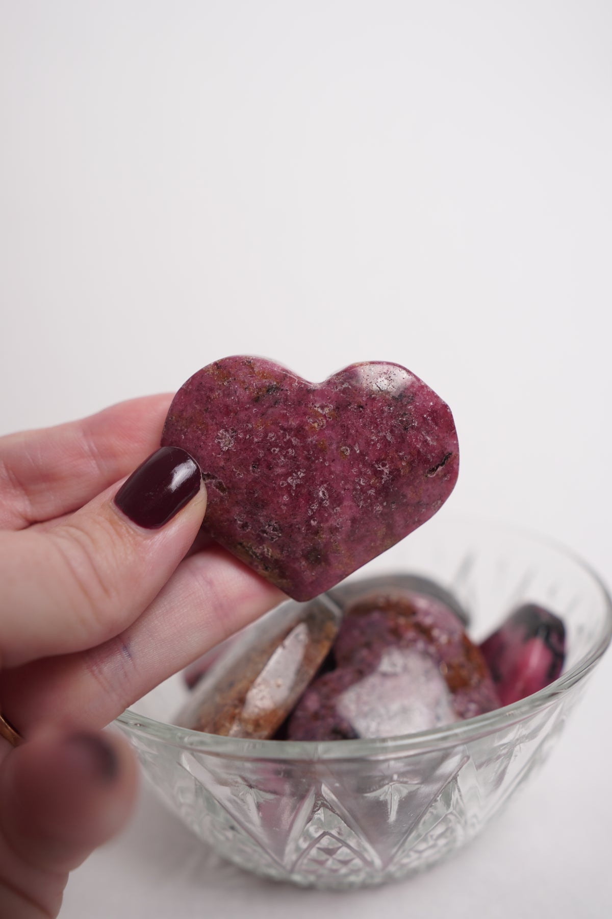 Intuitively Chosen Rhodonite Heart
