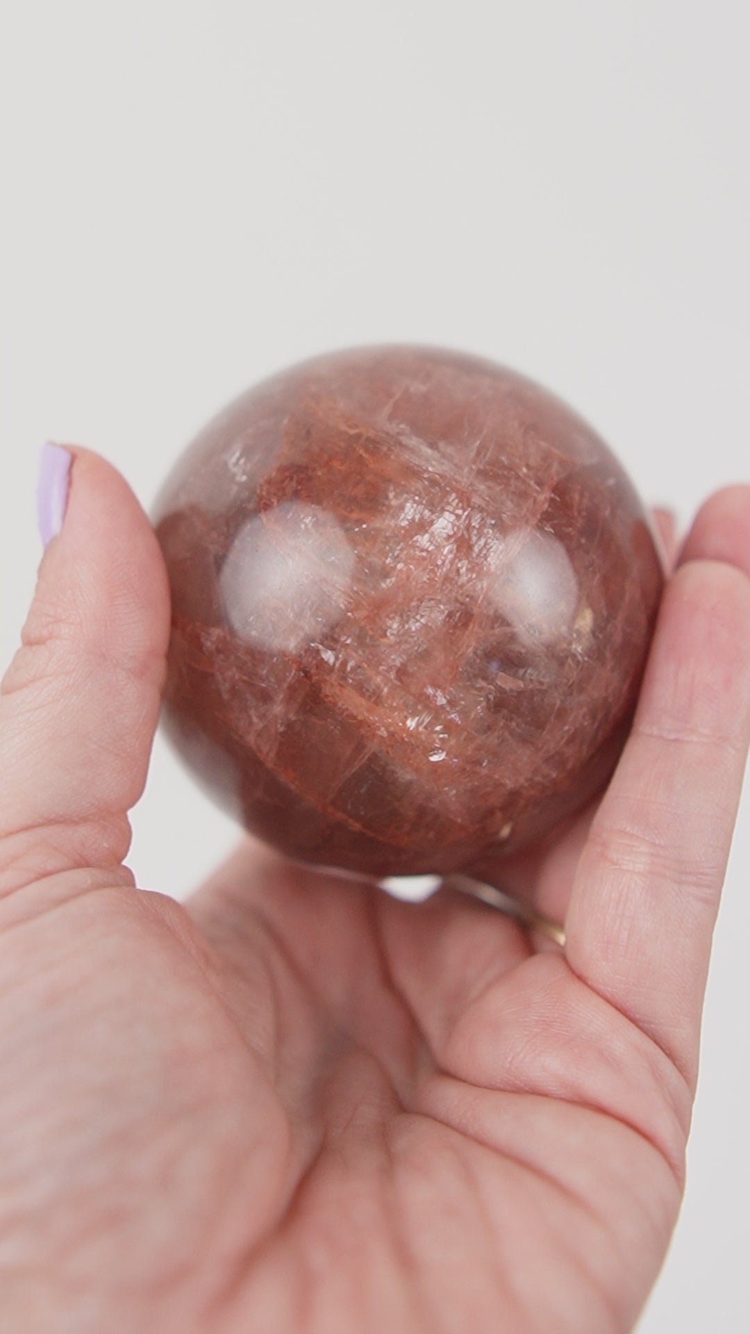 Moody Fire Quartz Sphere
